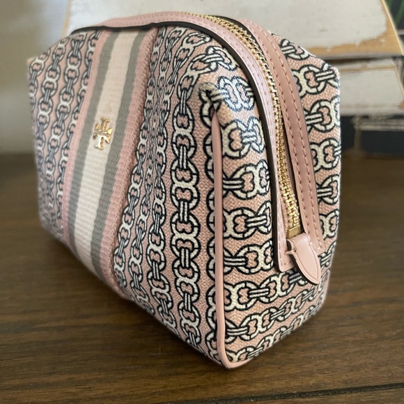 Tory Burch Gemini Link Mini Canvas Cosmetic Case - Picture 2 of 4